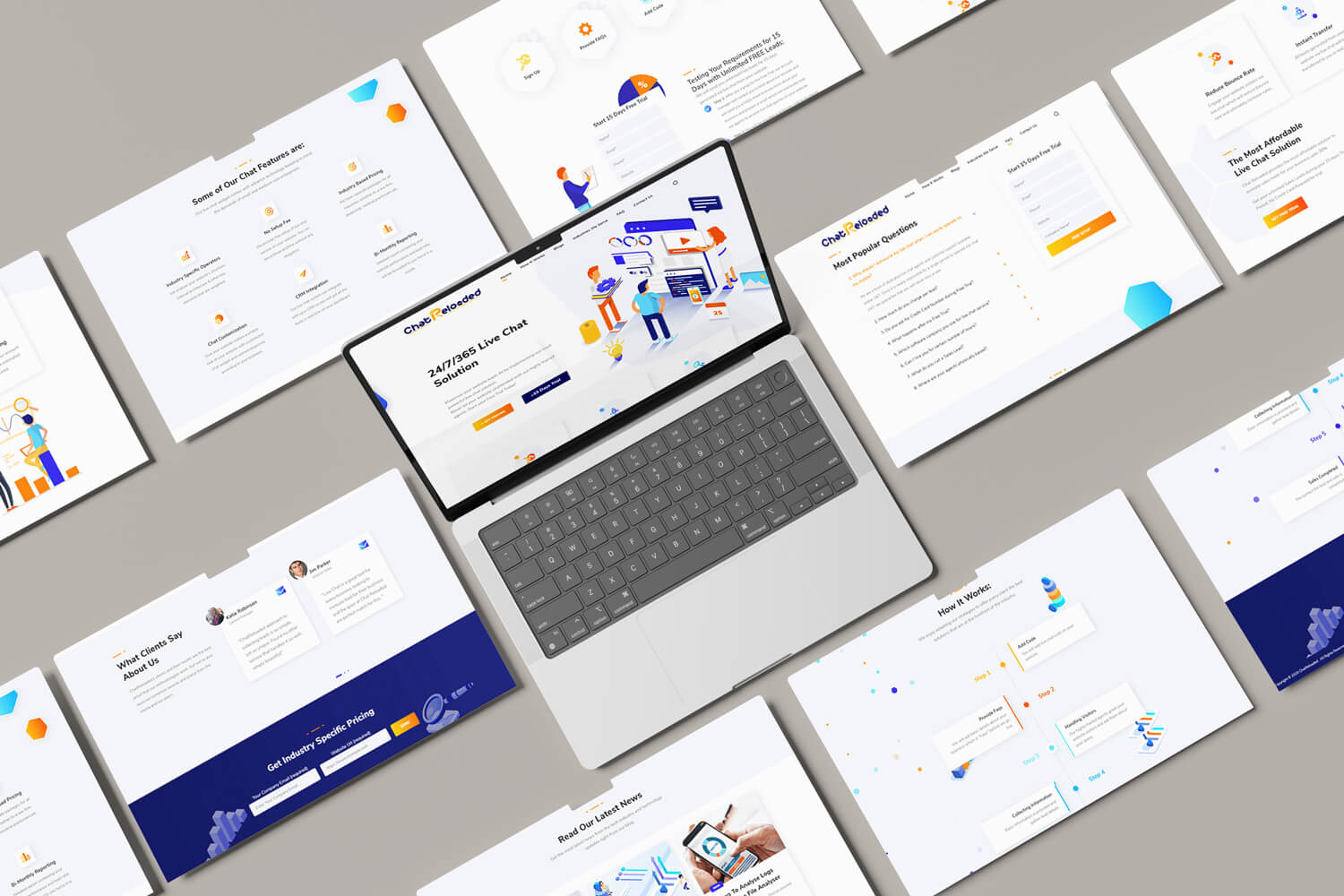 A clean, modern, and fast website that clearly communicates Chat Reloaded’s value and converts visitors into leads effectively.